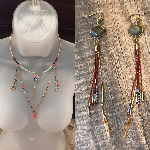 Zara Jewelry - 💥NWT 50% OFF Zara Boho Necklace & Earrings Set